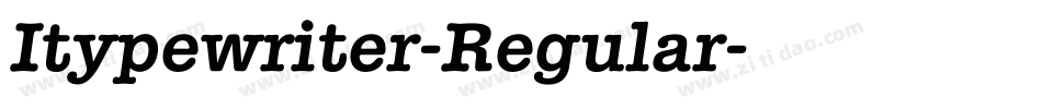 Itypewriter-Regular字体转换