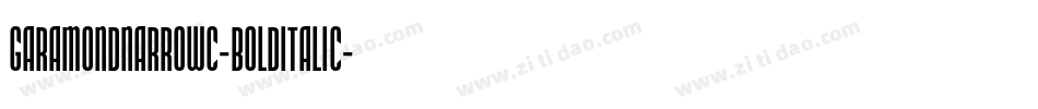 GaramondNarrowC-BoldItalic字体转换