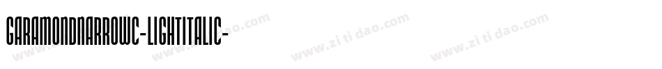GaramondNarrowC-LightItalic字体转换