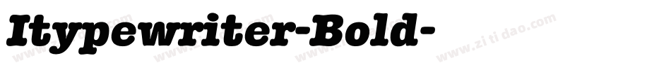 Itypewriter-Bold字体转换