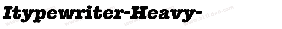 Itypewriter-Heavy字体转换