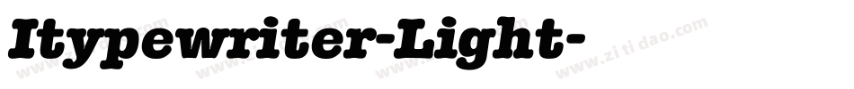 Itypewriter-Light字体转换