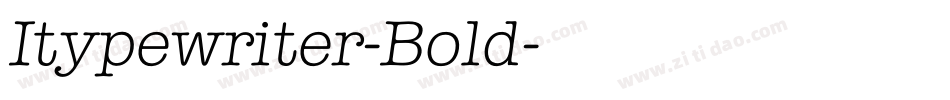 Itypewriter-Bold字体转换