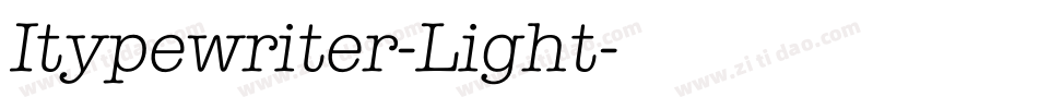Itypewriter-Light字体转换
