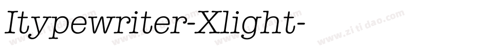 Itypewriter-Xlight字体转换