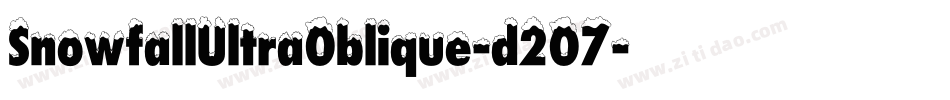 SnowfallUltraOblique-d2O7字体转换