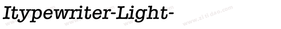 Itypewriter-Light字体转换
