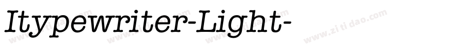 Itypewriter-Light字体转换