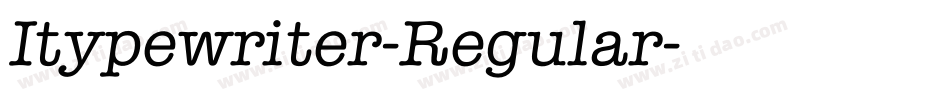 Itypewriter-Regular字体转换