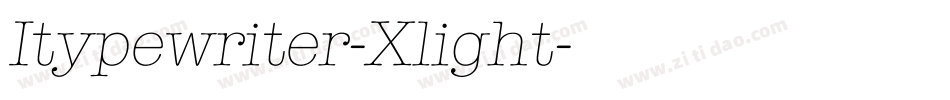 Itypewriter-Xlight字体转换