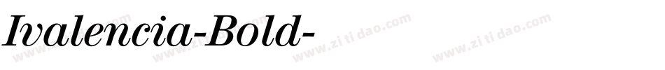 Ivalencia-Bold字体转换