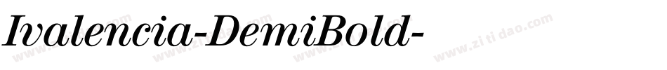 Ivalencia-DemiBold字体转换
