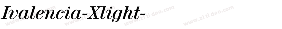 Ivalencia-Xlight字体转换