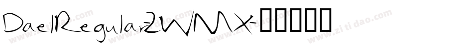 DaelRegular-2WMX字体转换
