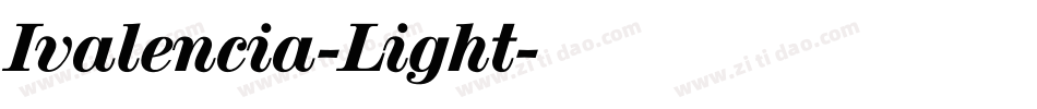 Ivalencia-Light字体转换