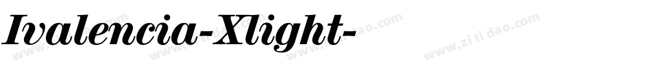 Ivalencia-Xlight字体转换