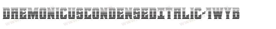 DaemonicusCondensedItalic-1WYB字体转换
