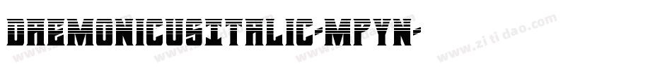 DaemonicusItalic-MPyn字体转换
