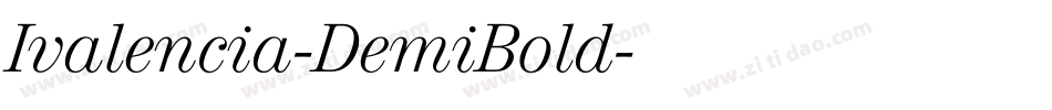Ivalencia-DemiBold字体转换