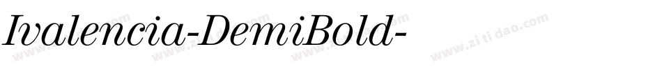 Ivalencia-DemiBold字体转换
