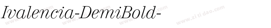 Ivalencia-DemiBold字体转换