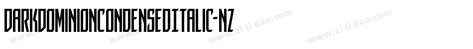DarkDominionCondensedItalic-nzA4字体转换