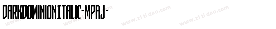 DarkDominionItalic-MPAJ字体转换