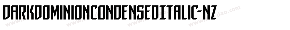 DarkDominionCondensedItalic-nzA4字体转换