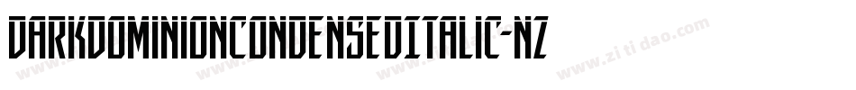 DarkDominionCondensedItalic-nzA4字体转换