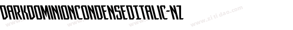DarkDominionCondensedItalic-nzA4字体转换