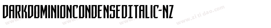 DarkDominionCondensedItalic-nzA4字体转换