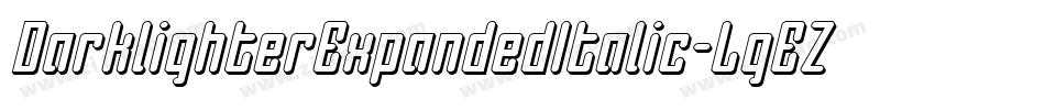 DarklighterExpandedItalic-LgEZ字体转换