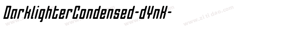 DarklighterCondensed-dYnK字体转换