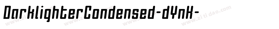 DarklighterCondensed-dYnK字体转换