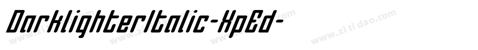 DarklighterItalic-XpEd字体转换