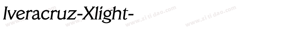 Iveracruz-Xlight字体转换