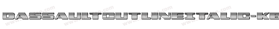 DassaultOutlineItalic-K647字体转换