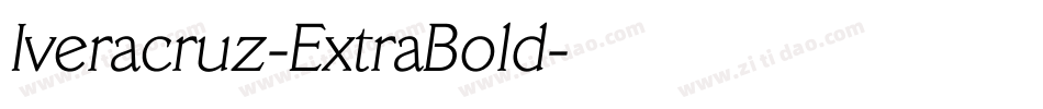 Iveracruz-ExtraBold字体转换