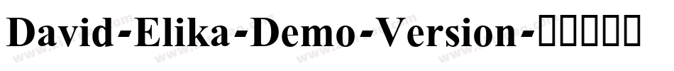 David-Elika-Demo-Version字体转换