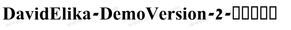 DavidElika-DemoVersion-2字体转换