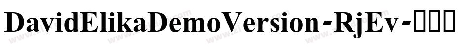 DavidElikaDemoVersion-RjEv字体转换