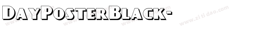 DayPosterBlack字体转换