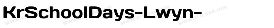 KrSchoolDays-Lwyn字体转换
