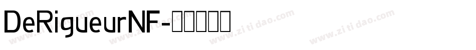 DeRigueurNF字体转换