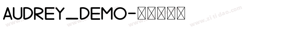Audrey_Demo字体转换