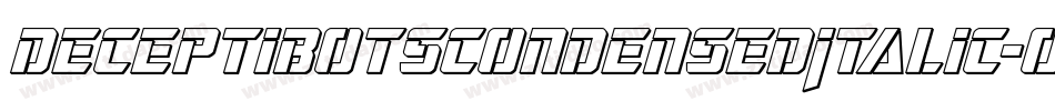 DeceptibotsCondensedItalic-OX5O字体转换