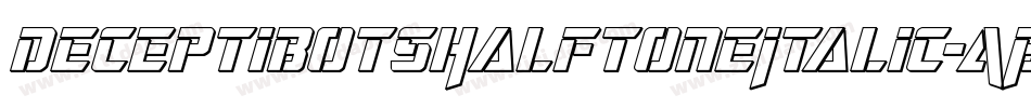 DeceptibotsHalftoneItalic-ABA6字体转换