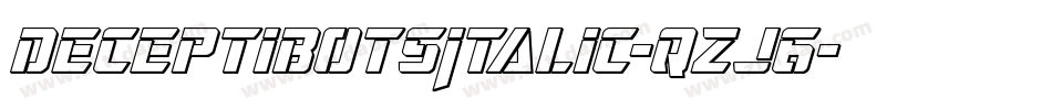 DeceptibotsItalic-qzJ6字体转换
