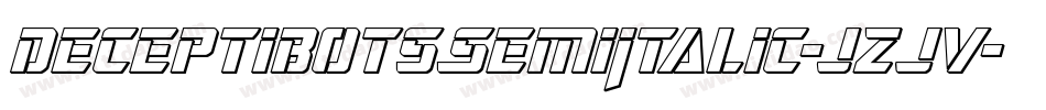 DeceptibotsSemiItalic-jzJv字体转换