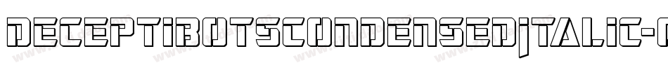 DeceptibotsCondensedItalic-OX5O字体转换